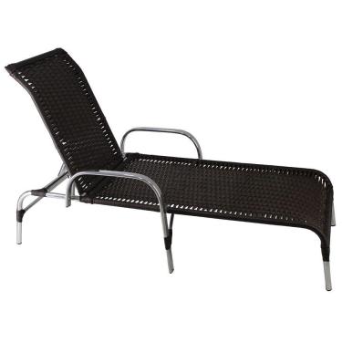 Imagem de Espreguiçadeira Havaí Alumínio Fibra Sintética Tabaco