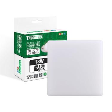Imagem de Painel De Led Taschibra Frameless Quadrado Sobrepor 18w Bivolt