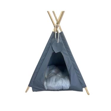 Imagem de Cama Pet，Cama para Gatos Toca，ImpermeáVel，Inclui Almofada，Adequado para Gatos e CãEs em Casa(P,Cinza Liso)