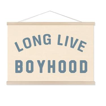 Imagem de Decoração de quarto de menino longa vida de menino, moldura para berçário, sala de jogos, arte de parede para quarto de crianças, dormitório, decoração de quarto infantil, decoração moderna, 30 x 40