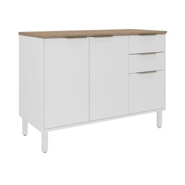 Imagem de Balcão Itatiaia Branco Renova com 3 Portas e 2 Gavetas