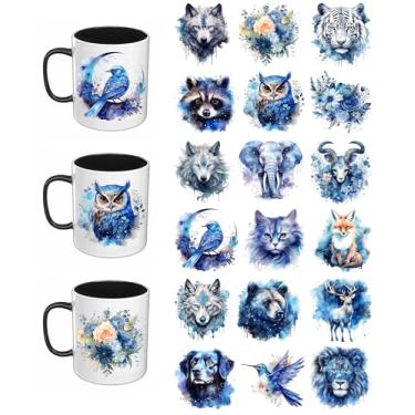 Imagem de KQ18011 UV DTF Cup Wraps adesivo de transferência impermeável para copos de vidro, móveis, artesanato, faça você mesmo, adesivos de transferência para garrafa de água DIY, decalque para laptop, carro