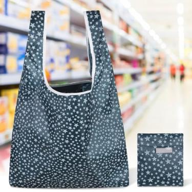 Imagem de Sacolas de compras reutilizáveis laváveis na máquina bolsa de compras dobrável com proteção ambiental (pequena estrela)