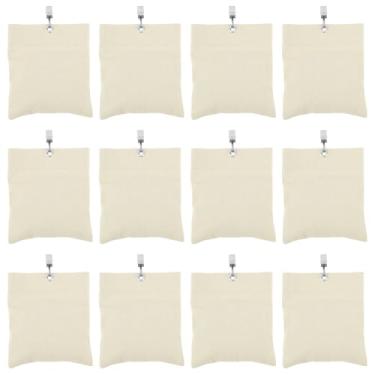 Imagem de ZJRDYYK Pacote com 12 pesos de cortina para ambientes externos para vento, saco de areia com sacos selados e clipes para cortinas externas, pérgula, cabana, gazebo, tenda, toalhas de mesa