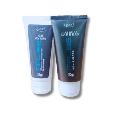 Imagem de Kit Barba Masculino com Creme de Barbear 50gr e Gel Pós-Barba - Suave e Agradável Perfume - Lucy's