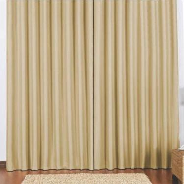 Imagem de Cortina 4 Mts Sala Quarto Blackout Para Trilho Suisso Avelã - Top Chic