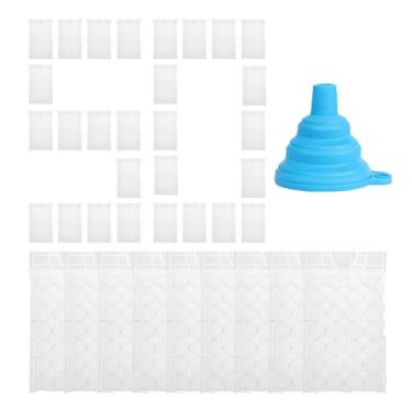 Imagem de Sacos para gelo | Bandejas de molde de gelo de fácil liberação | Máquina de freezer autovedante com funil refrigerador de congelamento a frio para festa, bebida, coquetel, comida, cozinha, casa, verão