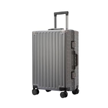 Imagem de Mala de viagem portátil tipo embarque portátil equipada com bolsa de transporte TSA Locke leve, armazenamento de grande capacidade, conveniente resistente a impactos, rodas duplas silenciosas, rotação