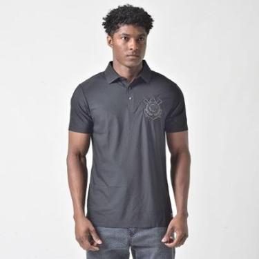 Imagem de Camisa Polo Corinthians Oficial All Black Masculina Corinthians-Masculino