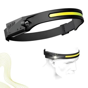 Imagem de Lanterna Cabeça Usb Recarregável Led Branca Potente Noturna - BOMVINK