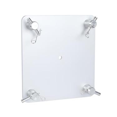 Imagem de Placa de base treliça de alumínio de 30 x 30 cm com 8 conectores F34 – Compatível com treliça quadrada de 29 cm para palco, DJ, evento, iluminação e configuração de som