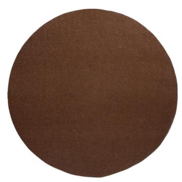 Imagem de KiBcsLic Tapete de proteção para piso de bateria, absorção de som, acessórios estáveis, antiderrapante, com base para prática de bateria de jazz em casa, Redondo Cáqui