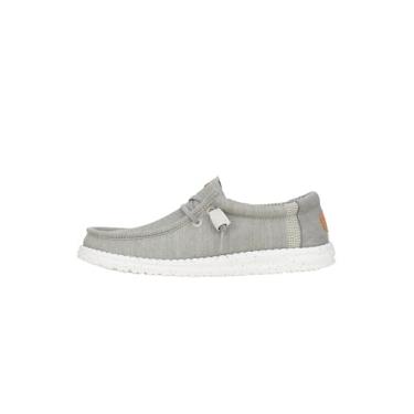 Imagem de Tênis masculino Hey Dude Wally Elevated Basics, Cinza/branco, 38