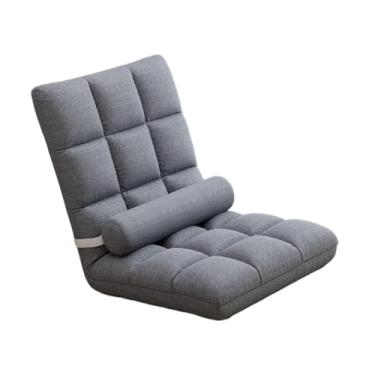 Imagem de Ｂｅｓｇａ Cadeira de chão com apoio para as costas, sofá preguiçoso para adultos, dobrável, ajustável, confortável, moderna, com 5 posições, cadeira de jogo