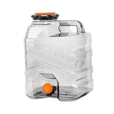 Imagem de IEUDNS Balde de água portátil, recipiente para armazenamento de bebidas, PC de qualidade alimentar com alça, tanque de água à prova de vazamento para pesca, 15l