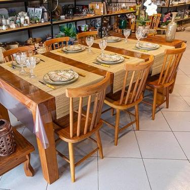 Imagem de Decore Fácil Shop 2 Passadeiras para Mesa em Junco 2mt x 30cm Caminho Mesa