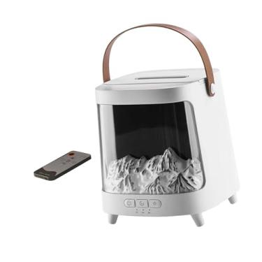 Imagem de Baoblaze Difusor de Óleos Essenciais, Umidificador de Mesa com Luz, 200ml, com Alça, Difusor de Aromas para Escritório, Sala de Estar, Casa e Quarto, Branco