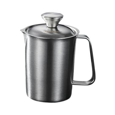 Imagem de Bothyi Copo medidor de aço inoxidável, copo para espumar leite, recipiente com marcações gravadas com precisão, jarra para misturar chá e café expresso, 500ml