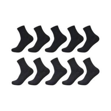 Imagem de Meias De Compressão Casuais Para Homens, 5, 10, 15 Pares, Pretas, Tubo