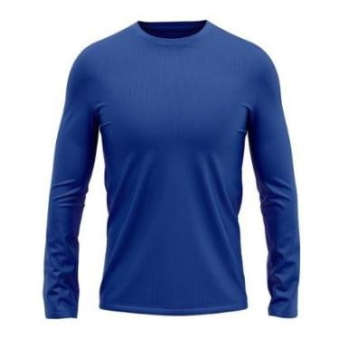 Imagem de Camiseta Masculina Manga Longa Dry Proteção Solar UV Segunda Pele Treino-Masculino