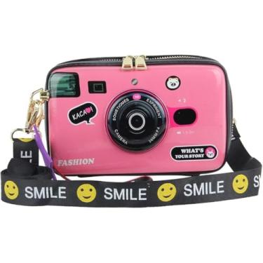 Imagem de Bolsa Feminina Fashion em Formato de Câmera Retrô – Crossbody Tiracolo Criativa com Alça Ajustável e 3 Formas de Uso para Estilo Único