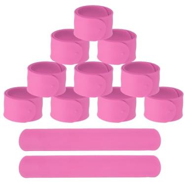 Imagem de YELARXI Pulseiras de batida, pulseiras de silicone com pingente de pressão - 12 peças adequadas para (aniversário, férias, troca de presentes, lembrancinhas de festa, projetos de artesanato, prêmios