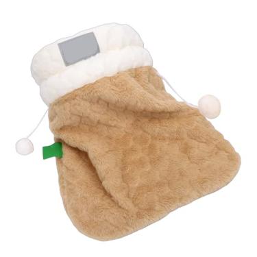 Imagem de GLOGLOW Caverna da Cama do Saco de Dormir do Gato, Animal de Estimação Quente Macio do Luxuoso para o Furão Interno do Coelho do Filhote de Cachorro do Gatinho, Com Entrada (L)