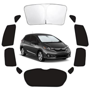 Imagem de 10 peças de persianas de janela de carro para Honda Fit 2015-2020, capas de janela para ajuste de para-brisa janelas traseiras laterais, conjunto completo de proteção de privacidade de carro com