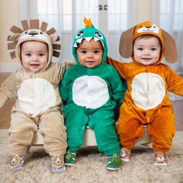 Imagem de Conjunto De Macacão Temático De Bichinhos Em Plush Plush 3d Com Pantufa Lúd