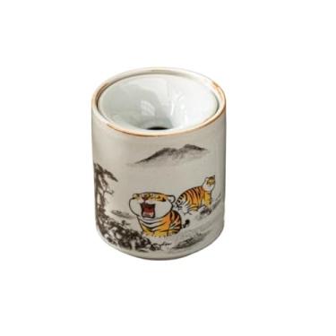 Imagem de Cinzeiro Cinzeiro alto com tampa, estilo chinês, à prova de vento, para uso doméstico ou em escritórios