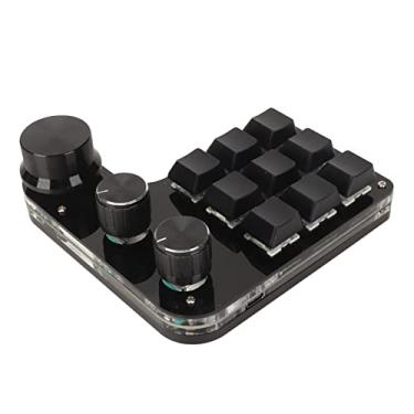 Imagem de Dpofirs Mini Teclado Mecânico Macro para Jogos, Teclado 2 Em 1 Com LED RGB para Jogos OSU Office Work, Atalhos de Uma Tecla, Adequado para Designers e Editores de Vídeo, Conexão Com