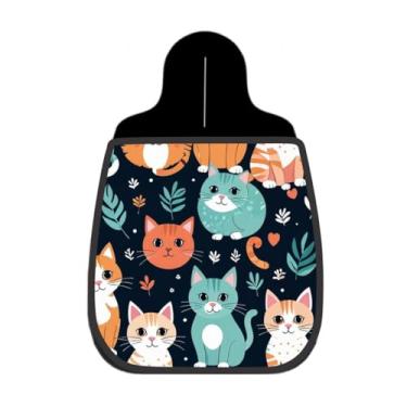 Imagem de Lixeira De Carro Organizador Lixinhocar Estampa de Gatos Coloridos