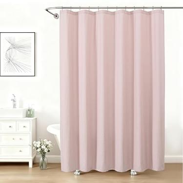 Imagem de Aiyufeng Cortinas de chuveiro para banheiro, tecido repelente de água texturizado em relevo em relevo cortina de banho grande, qualidade de hotel de luxo e pano macio, lavável na máquina, 72Lx84L