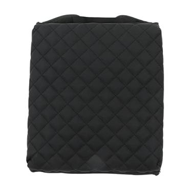 Imagem de Capa para console central de carro, couro sintético preto, apoio de braço, caixa de proteção, substituição para ford 2015 a 2020