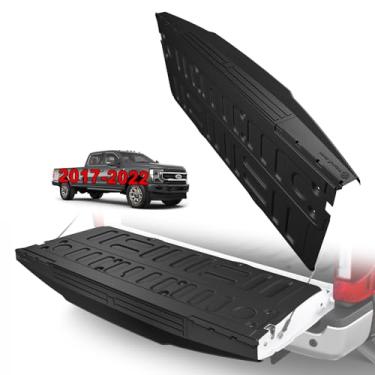 Imagem de TripleAliners Compatível com Ford Super Duty 2017-2022 F250/F350/F450 Acessórios Tapete de porta traseira com protetor de tampa de tampa de porta traseira, cobertura total para todos os climas