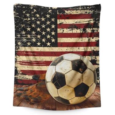 Imagem de Cobertor para amantes de futebol, marido, pai, vovô, guarda-golas, presentes para adolescentes e adultos, 127 x 152 cm, macio e confortável, bandeira para sofá, cama, viagem