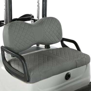 Imagem de WEIMELL Capas de assento de carrinho de golfe para Yamaha Drive G29 2007-2016 Capa de assento frontal de couro de vinil para almofadas comuns OEM sem pistola de pregos fácil de instalar e limpar capas