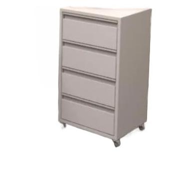 Imagem de Gaveteiro com Rodinhas 4 Gavetas | Ideal para Escritório e Quarto 100% MDF(Branco)