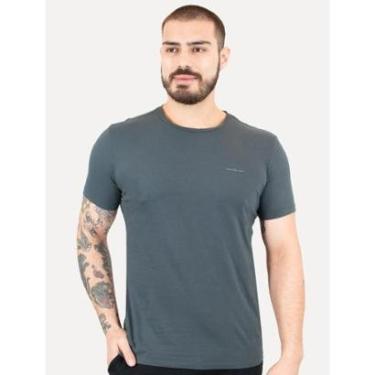 Imagem de Camiseta Calvin Klein Jeans Masculina Light New Logo Chumbo-Masculino