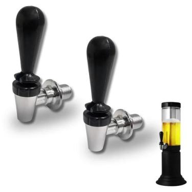 Imagem de 2 Torneiras Para Chopeira Torre de Chopp 5mm Com Alavanca - NoBrand