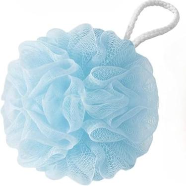 Imagem de 1 esponja de banho, bolas de bucha de chuveiro de 50 g/75 g, esponja corporal de espuma de malha, extra grande, fácil de ensaboar, para limpeza e esfoliação corporal (cor clara04)