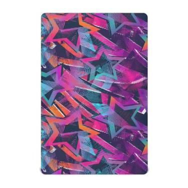 Imagem de Lençol de berço abstrato grunge urbano grafite 99 cm x 68,5 cm (99 x 68,5 cm) lençol com elástico infantil