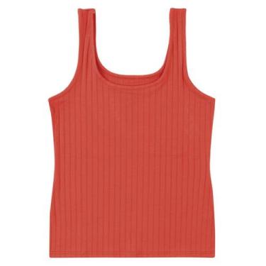 Imagem de Regata Feminina Viscose Stretch Canelada Malwee Ref. 89661, Laranja 23