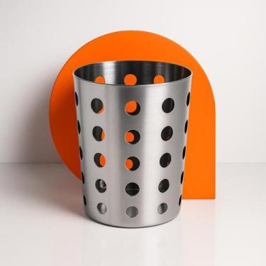 Imagem de Porta Talheres Escorredor Aço Inox Vazado Cozinha - ORIGINAL LINE