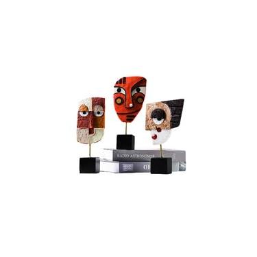 Imagem de Escultura de Resina Abstrata Smile Artesanal Decorativo para Casa Sala Estar Moderna Escritório Mesa Estante Livros TV Jantar Quarto Armários Ornament