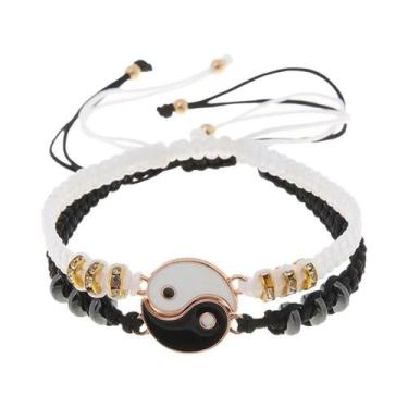 Imagem de Conjunto De Pulseiras E Colares Yin Yang De Tai Chi Para Casais, Corre