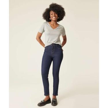 Imagem de Calça Jeans Cigarrete Feminina Cintura Alta Bolsos-74288 - Vizzy Jeans
