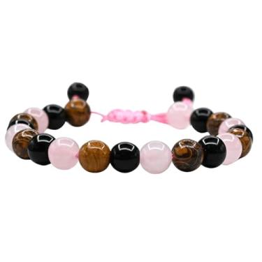 Imagem de Pulseira de humor de pedra preciosa deslumbrante - conjunto de pulseiras de pedra vulcânica, um presente que ajuda a acalmar, aliviar a ansiedade e reduzir o estresse, one size, Resina, labradorita