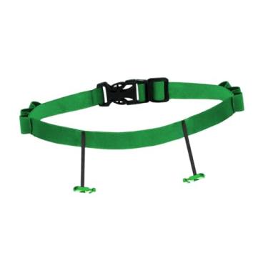 Imagem de oshhni Cinto de corrida para triatlo masculino e feminino profissional com suporte para número, leve, versátil, prático e essencial para corrida, Verde