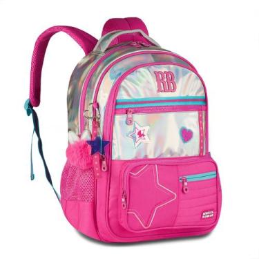 Imagem de Mochila De Costas Holográfica Rebecca Bonbon Oficial Escolar, Rosa